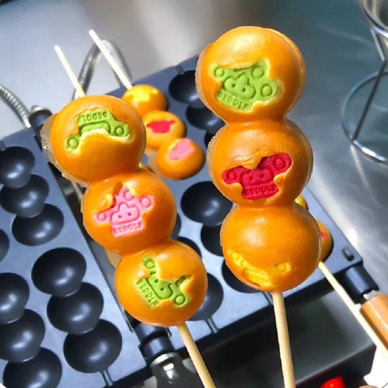 1600W Gourd Skewer Pastry Machine Egg Bun Roasting Machine Egg Bun Machine Waffle Cake Machine Electric Snack Machine