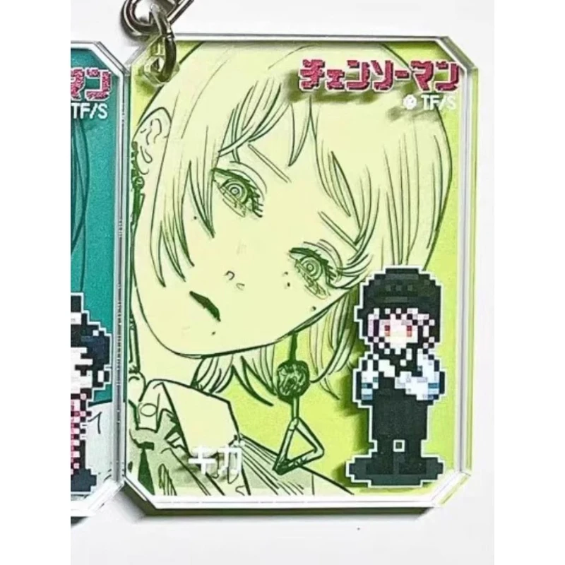 Anime Makima Mitaka Asa Cosplay Keychain Acrylic Keyring Unisex Key Chain Backpack Decoration Party Prop view 5