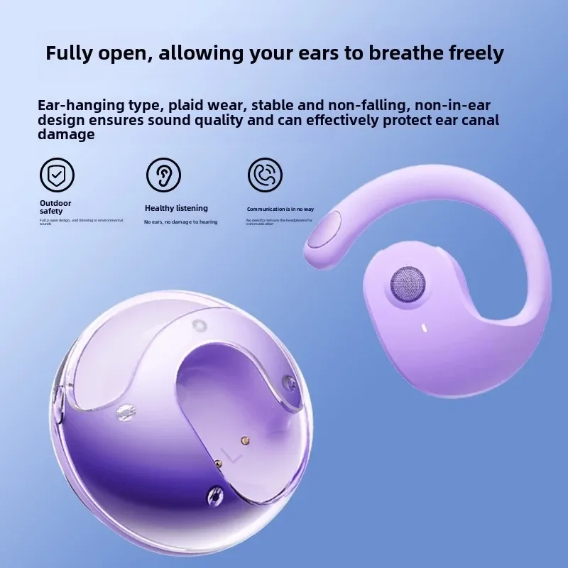 Hanging Ear Bluetooth Earphone Small Coconut Ball Out-ear Long Life Power Music High Latency Portable Bluetooth Earphone