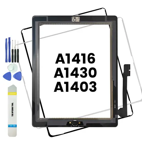 1Pcs Display Touch Screen For iPad 3 A1416 A1430 A1403 TouchScreen Digitizer Panels Sensor Glass Replacement With Button+ Tools