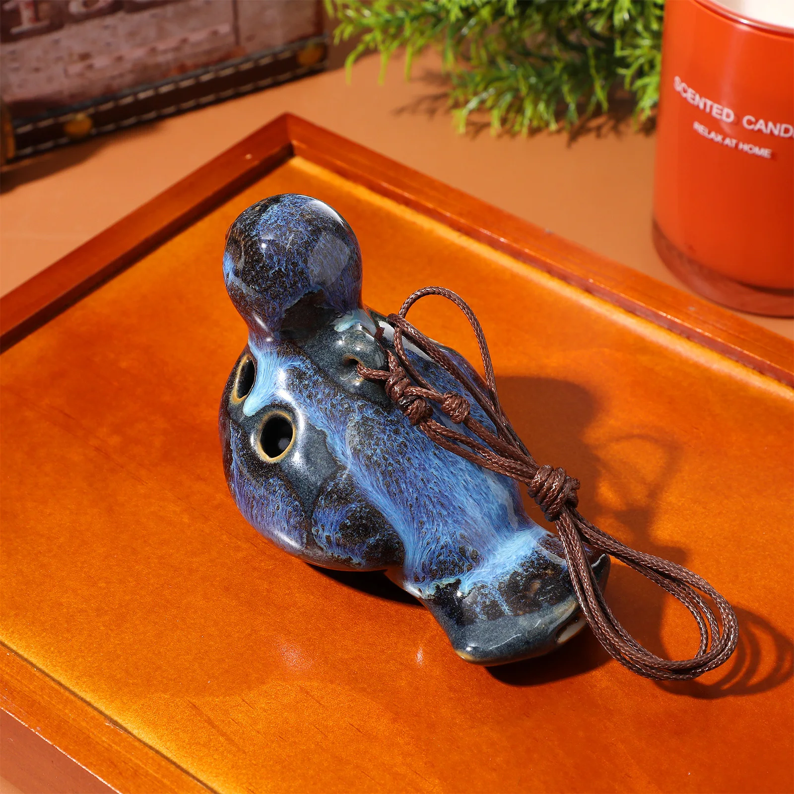 

Beginner Ocarina 6 Holes Bird Shape Design High Quality Ceramic Material Portable Easy to Learn Melody 6-Hole Ocarina