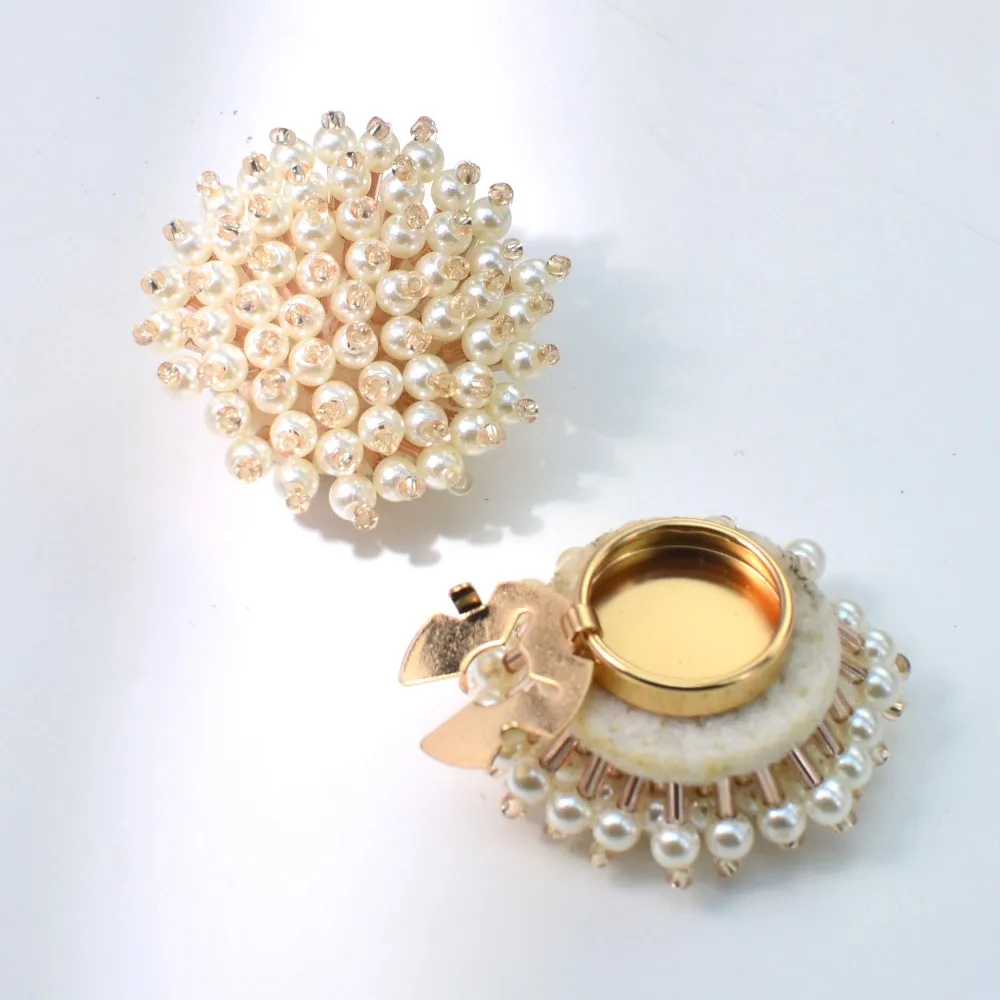 Gifts Handmade Crystal Cufflinks Crystal DIY Button Cover Beads Sewing-free Cufflinks Bling Cuff Links Business Events