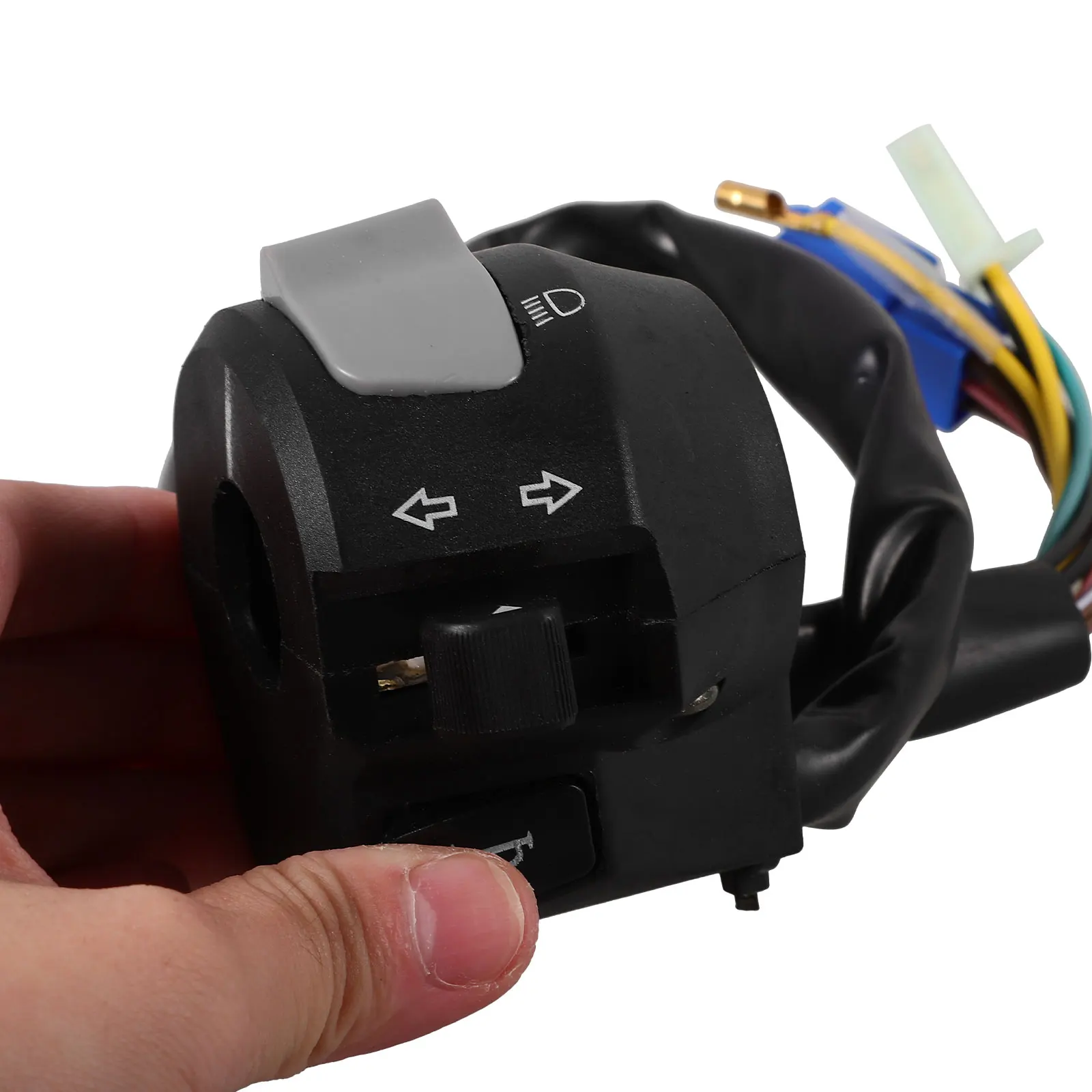 

2pcs Motorcycle Accessories Handlebar Switches Metal Plastic Durable Replacement Easy Install Light Turn Signal Horn Control