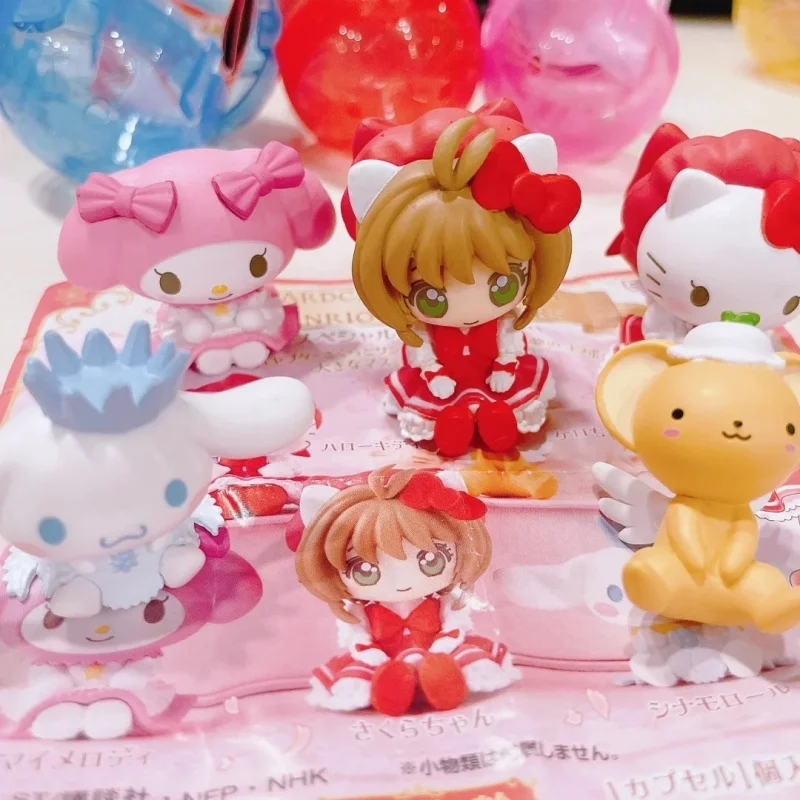 

Лидер продаж Bandai Cardcaptor Sakura Gashapon Hellokitty Cerberus Kinomoto Sakura аниме фигурка коллекционная модель Декор игрушки подарки