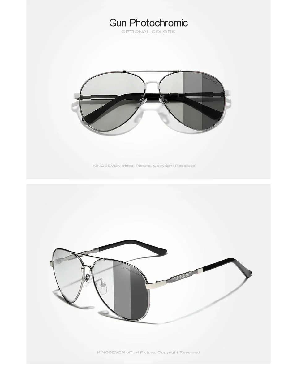 KINGSEVEN Mode Pilot Sonnenbrille Männer Polarisierte Fahren Pilot Anti-reflexion Gläser UV400 Objektiv Männlich Weiblich Kausalen Brillen – Detail 11