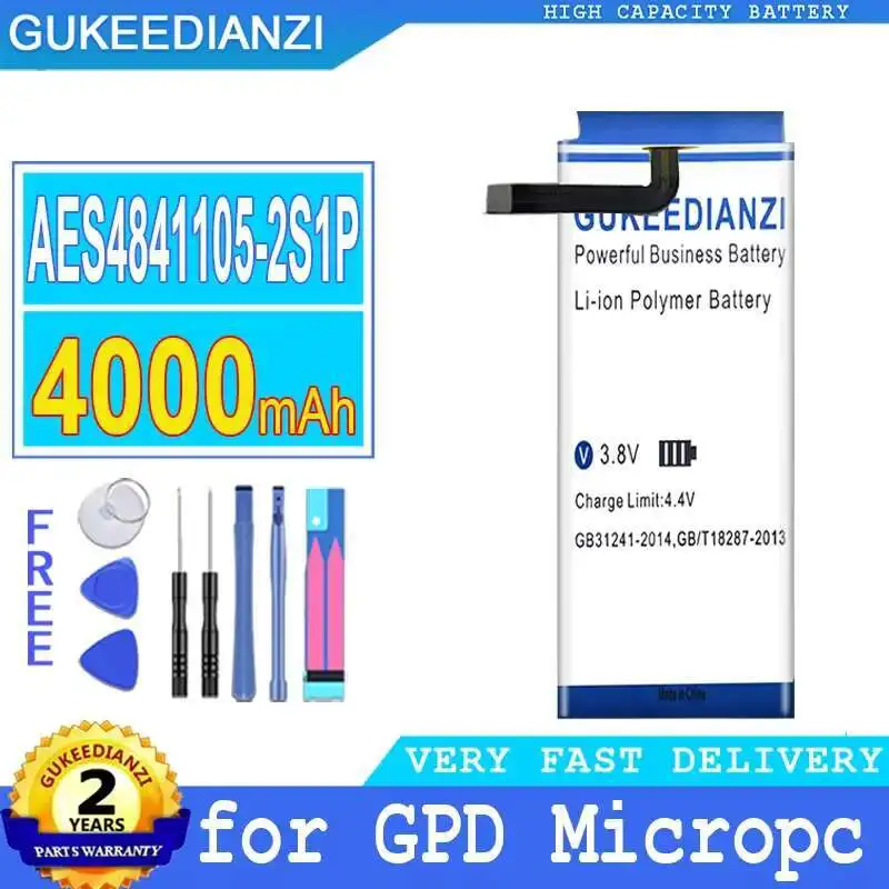 

Надежная замена 4000 мАч для компьютера Gpd Micropc AEC4941107-2S1P AES4841105-2S1P, аккумулятор для ноутбука, долговечная работа