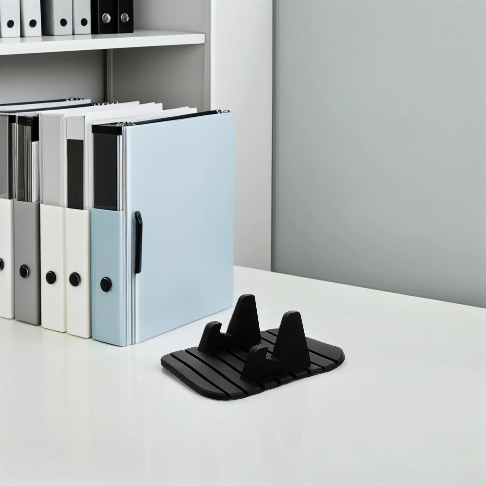

Silicone Car Phone Holder Stand Durable Anti Slip Black Lightweight Desktop Vehicle Navigation Mount Cellphone Mobile