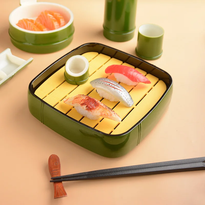 Japanese sushi plate Sashimi creative dry ice plate Sashimi sushi utensils for commercial household