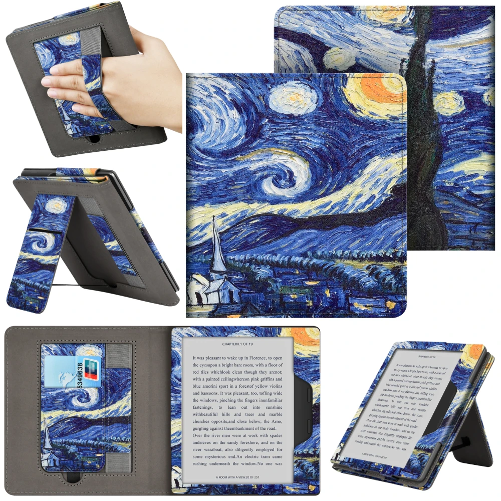 For Kindle Oasis 10th 9th Gen Case 7 inch with Hand Strap Stand