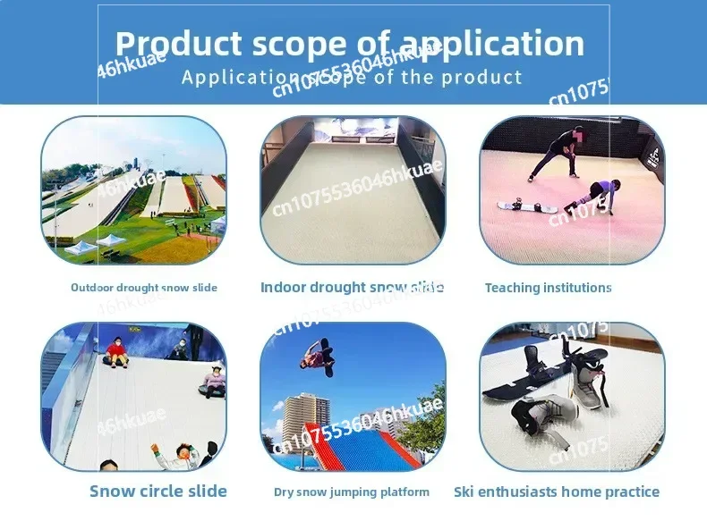Tabla de práctica de esquí suave para interiores, estera de esquí empalmada, gran estación de esquí simulada para exteriores,