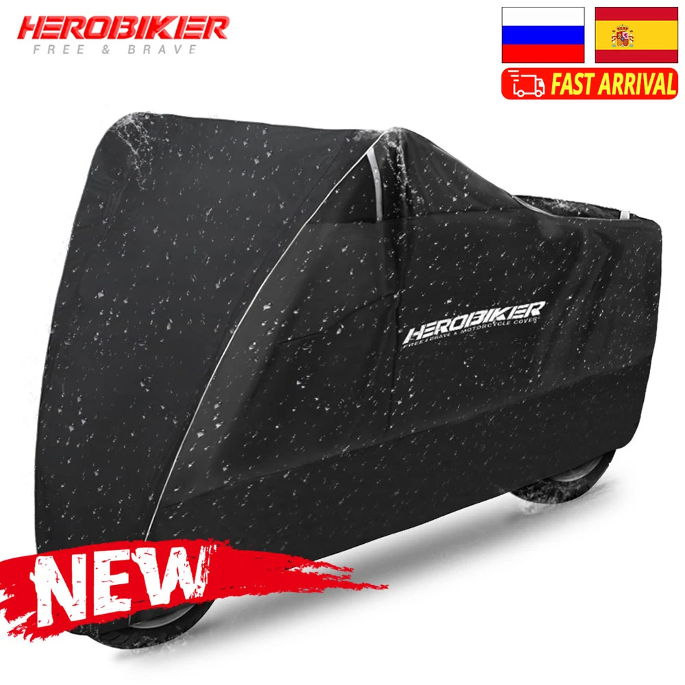 

HEROBIKER New Motorcycle Cover Bike Waterproof Dustproof UV Protective Outdoor Moto Scooter Motorbike Rain Cover for 4 Season