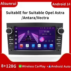 4G Carplay 2 din Android 14 Car Radio For Opel Vectra C Zafira B Corsa D C Astra H G Jvivaro Meriva Multimedia Stereo GPS Screen