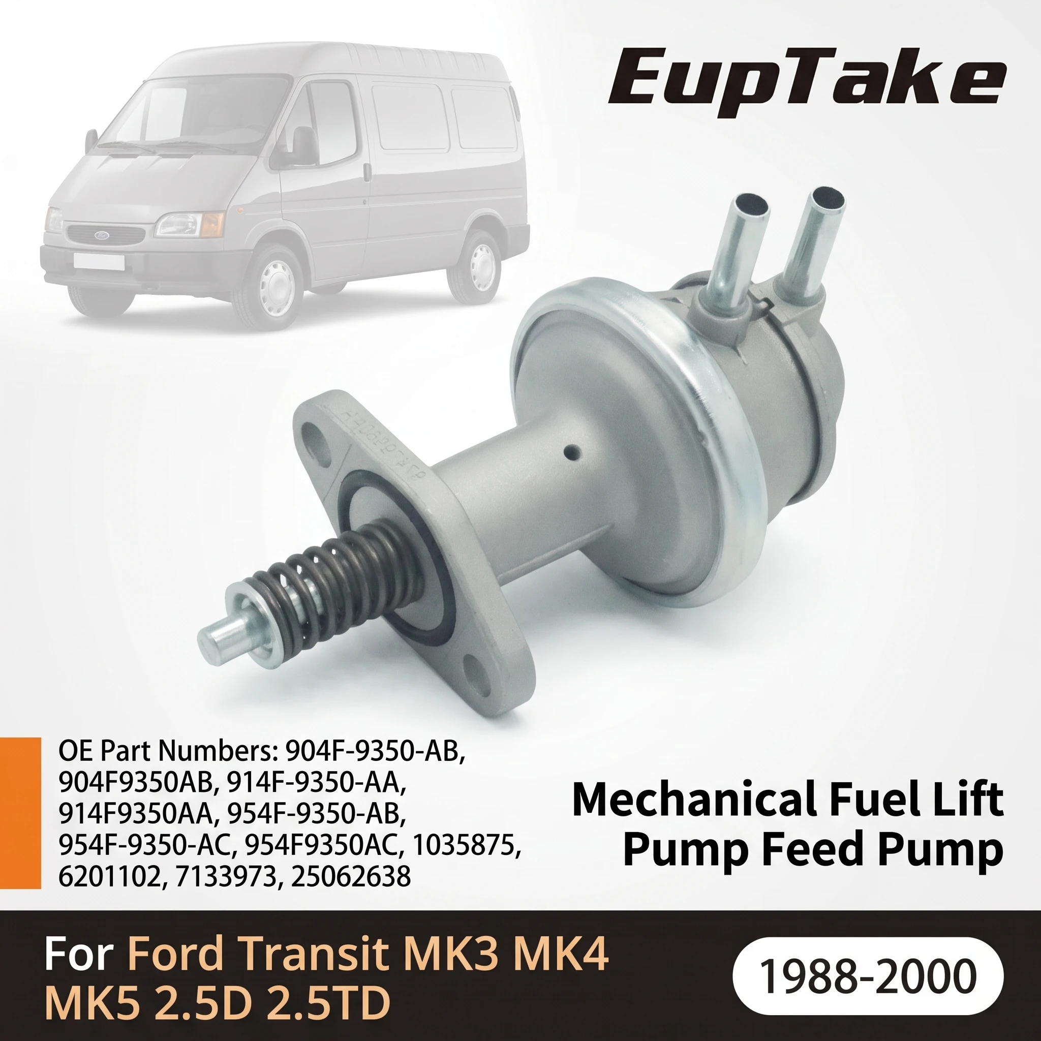Механический топливный насос подачи для Ford Transit MK3 MK4 MK5 2.5D 2.5TD 1988-2000, замена 904F9350AB 914F9350AA 1035875