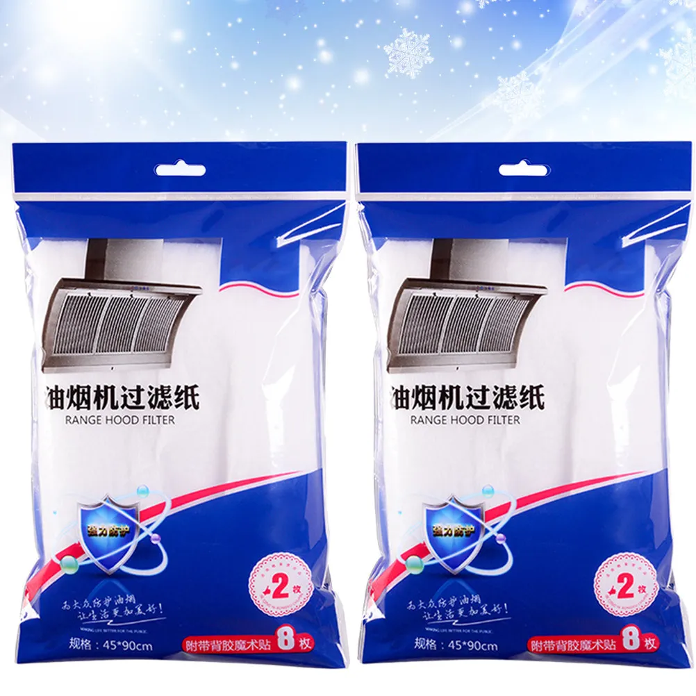 3Pcs Kitchen Anti-Oil Absorbing Paper Flame Retardant Non-Woven Grease Filter for Range Hood Cooker Hood Extractor Smokeproof