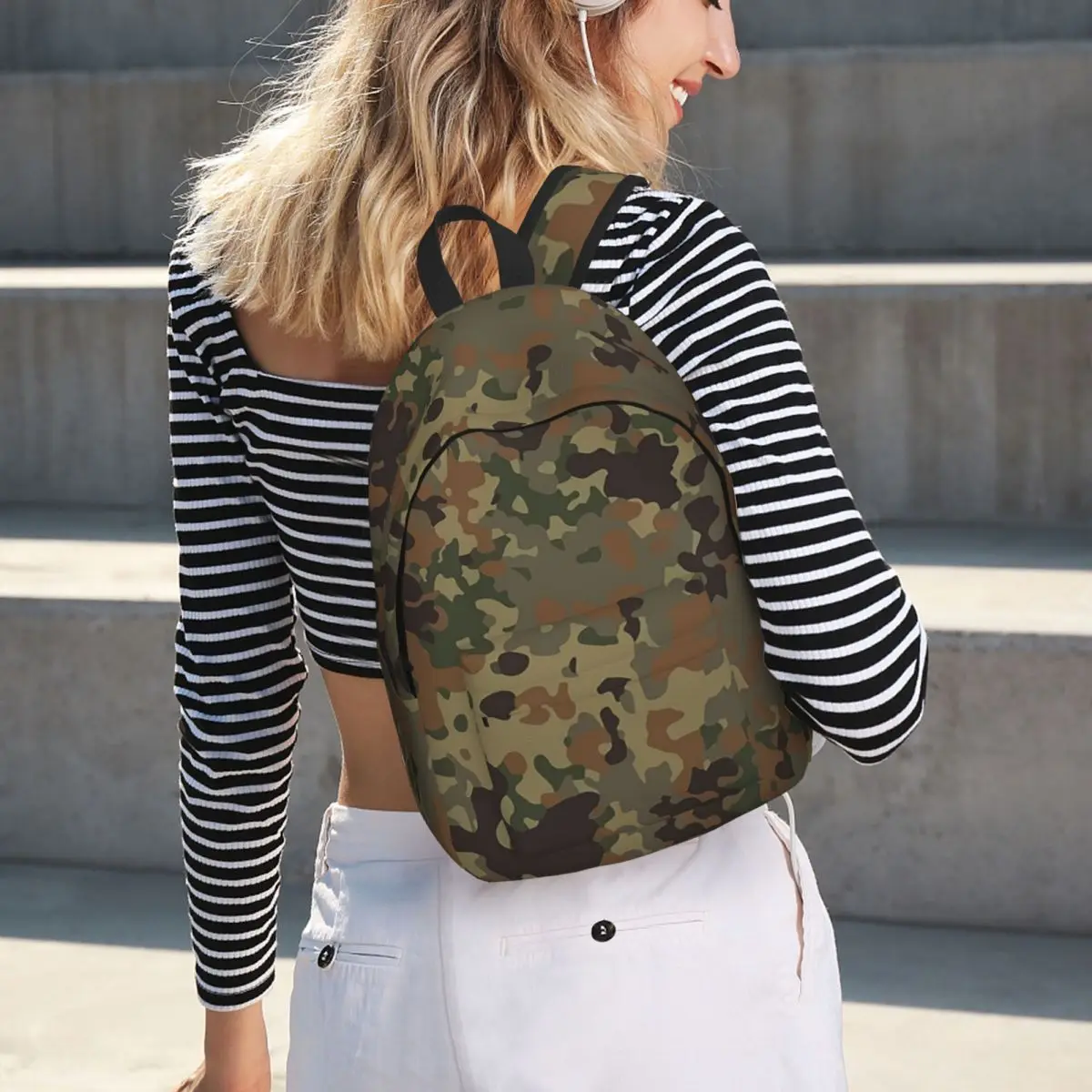 Splintertarn German WW2 Camouflage Army Military Camo Backpack Hot Sale Daypack BookBag School Bag Shoulder Bags for Men Women