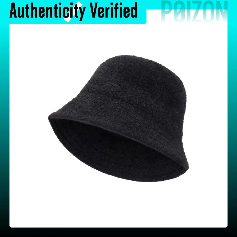 Li Ning Brand Logo Polyamide Bucket Hats Women's Black YMYU129-1