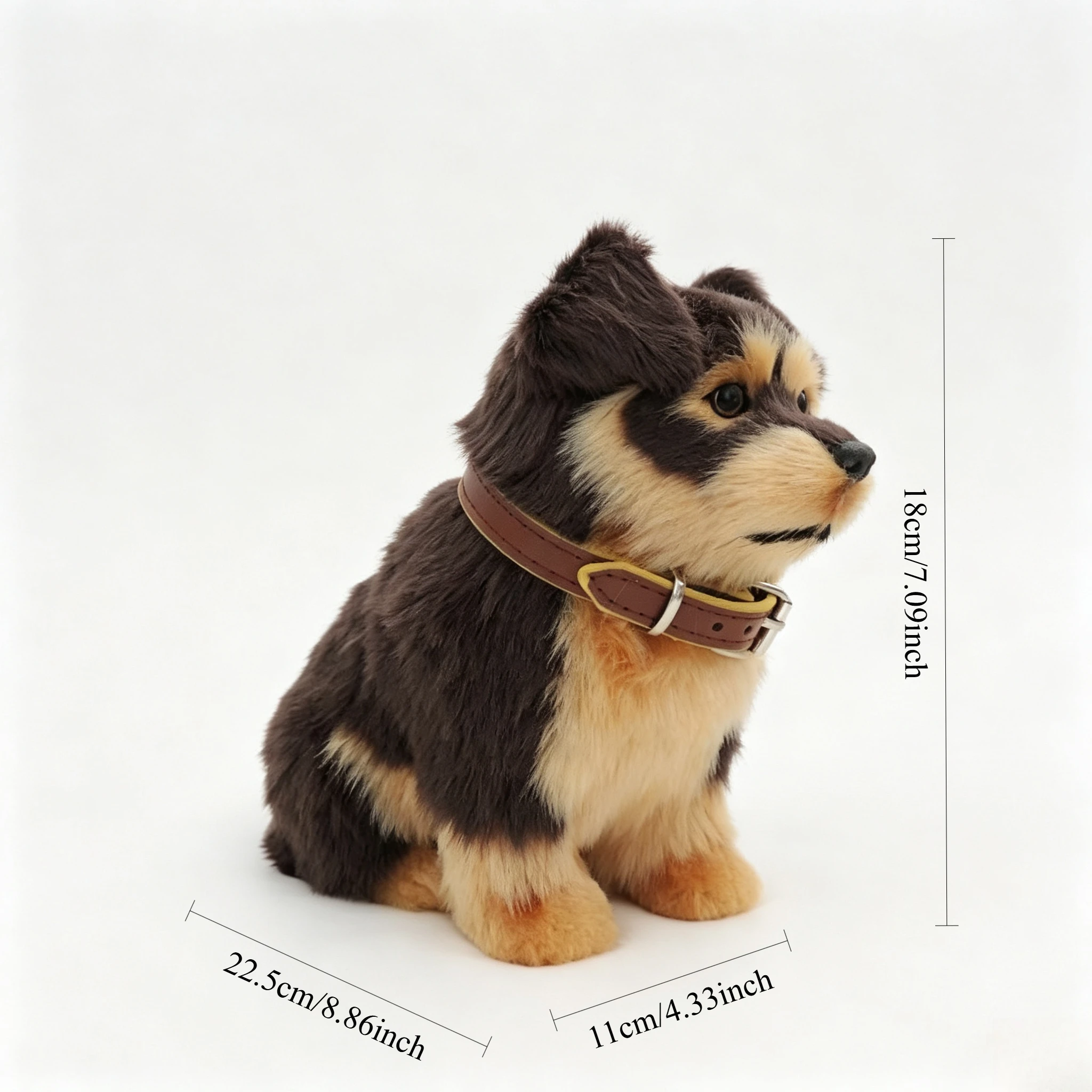 Kawaii Australian Shepherd Dog Ornament Toy Cute Dolls Simulation Dog Toy Lifelike Fluffy Model Study Rooms Home Decor Gift