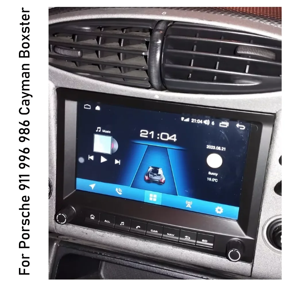 Andorid para Porsche 911 996 986 Carrera Boxster reproductores de vídeo Multimedia inalámbrico CarPlay navegación Bluetooth pantalla Radio