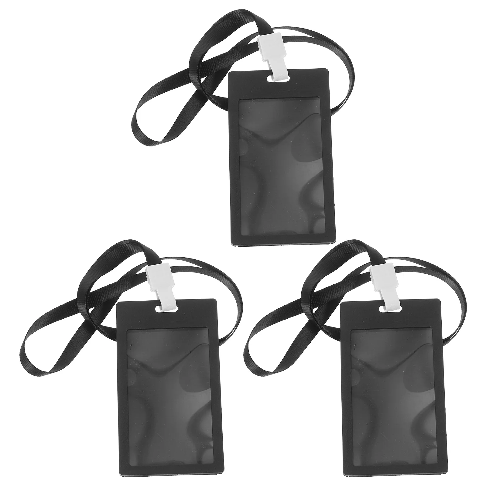 

3Sets Working Card Protector Clear Id Badge Holder for Cards Anti-Scratch Protective Cover Lanyard Compatible