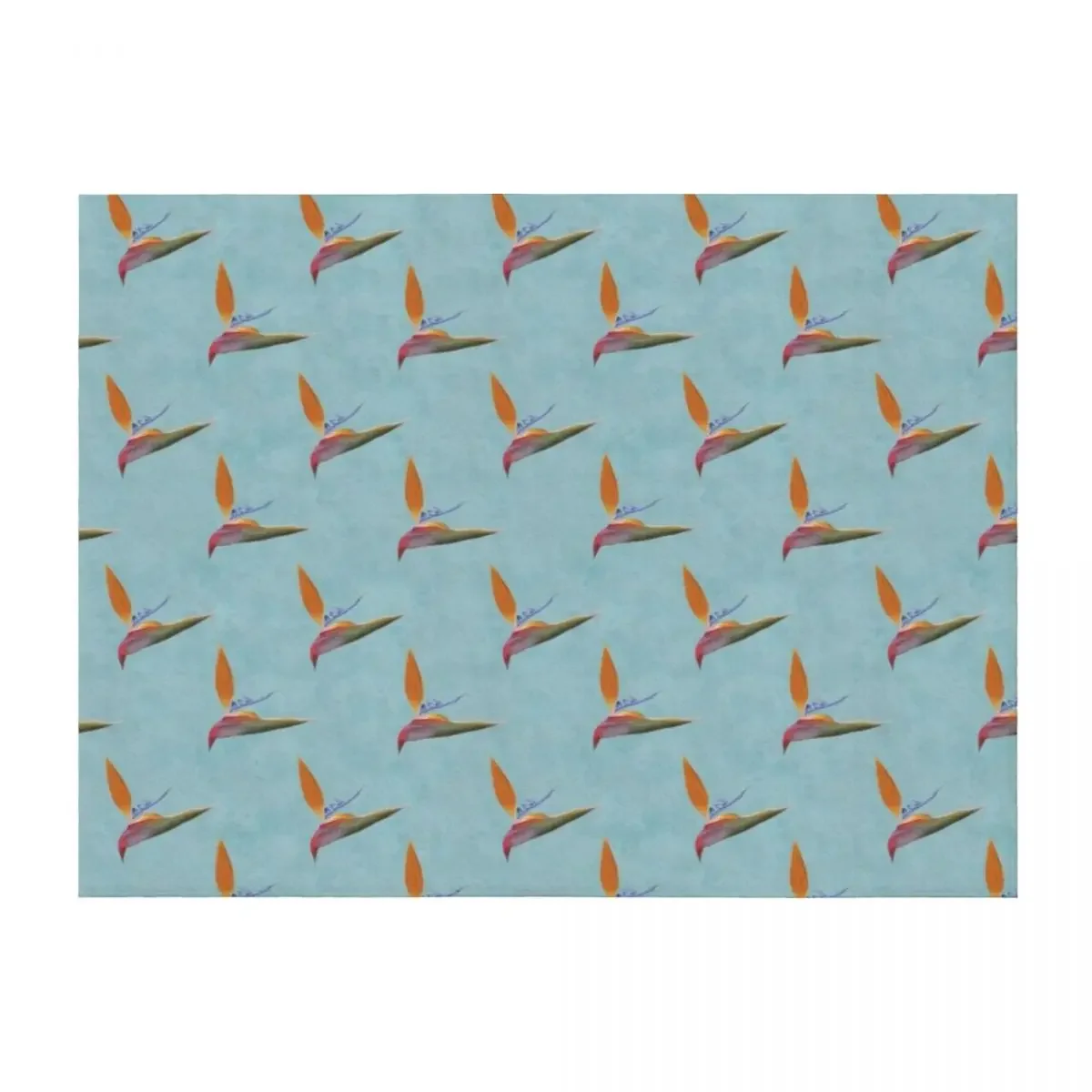 

Bird of Paradise Repeat Pattern Throw Blanket Sofa Quilt Soft Plush Plaid Stuffeds Polar Blankets