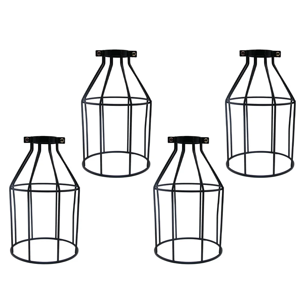 

4Pcs Vintage Iron Art Lampshade Retro Design Small Cage Lamp Shade Wall Light Decorative Cover Home Bar Light Accessories