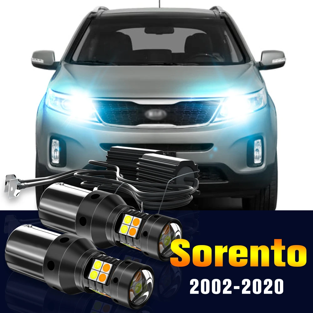 

2pcs LED Dual Mode Turn Signal+Daytime Running Light DRL Lamp For Kia Sorento 1 2 3 4 2002-2020 2008 2010 2012 2013 Accessories