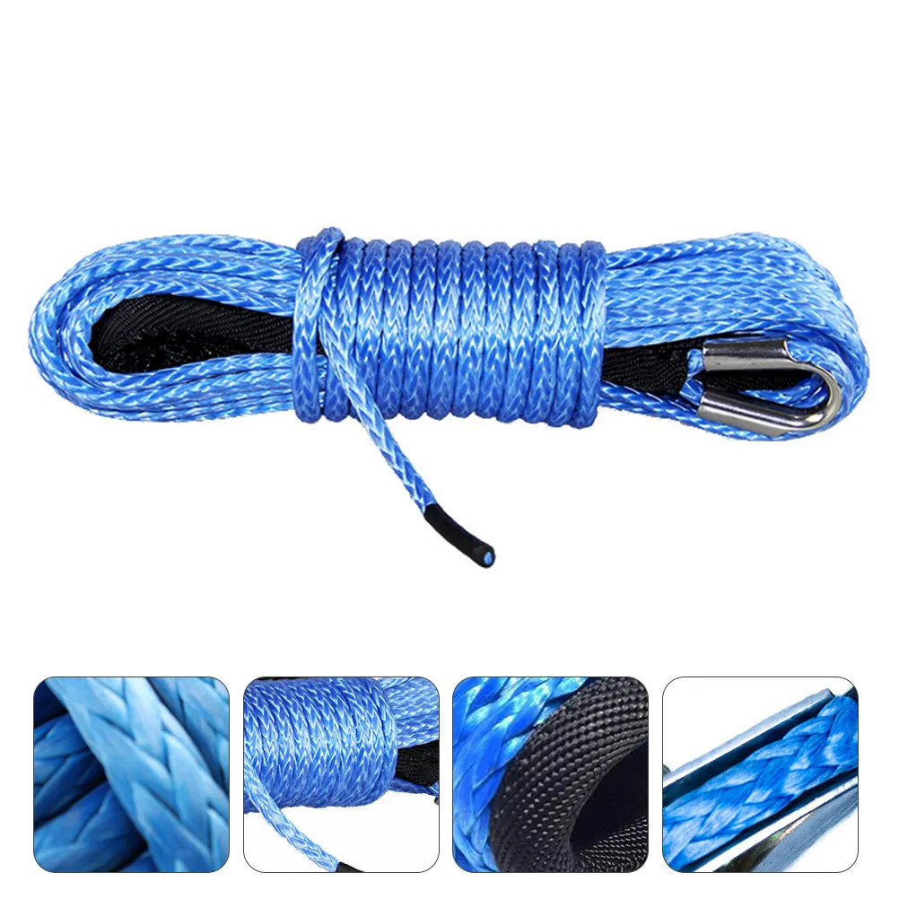 

Электрическая лебедка с тросом для прицепа, нейлоновый буксировочный ремень, сверхпрочный трос для эвакуации транспортных средств, прочный буксировочный ремень с крюками, 1 шт.