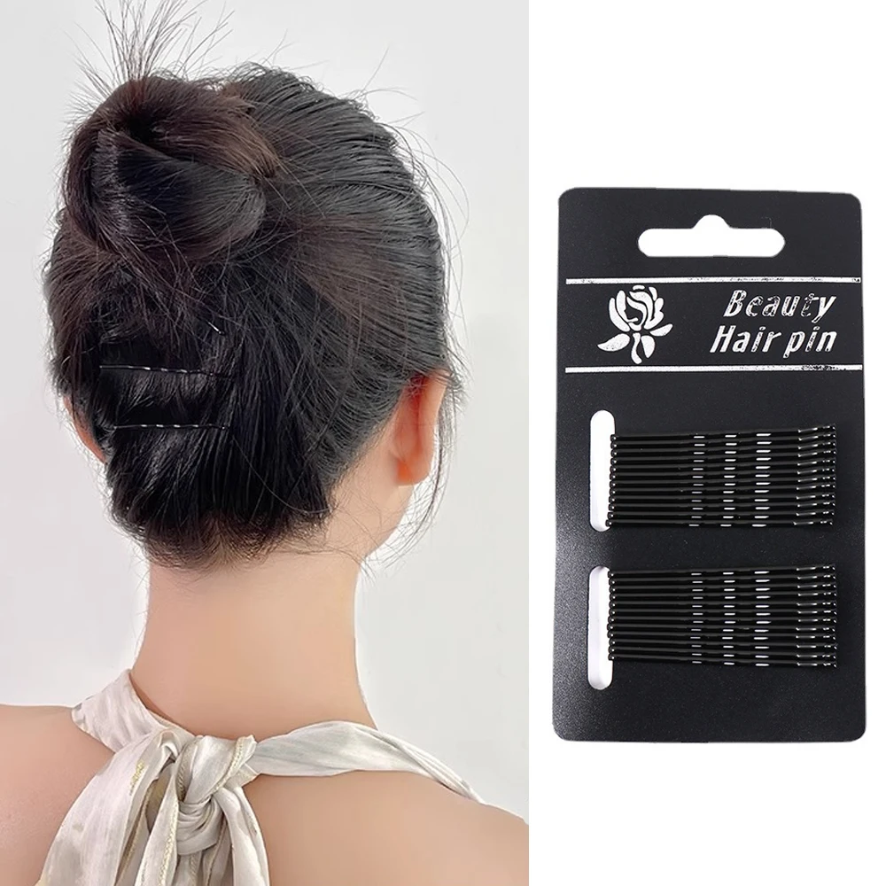 

Black Color Hair Bobby Pins Wavy Shaped Metal Hair Clips Women Girls Invisible BB Barrettes For Bride Hair Styling Accessories