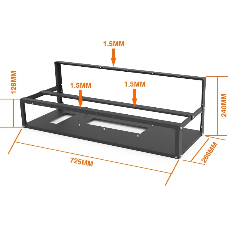 12 Card Fixed Rack Open Graphics Card Rack GPU Heat Dissipation Fixed Rack