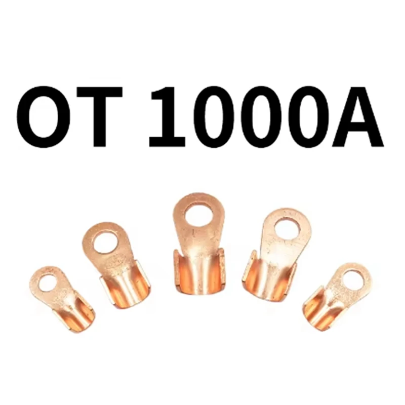 ABKO-Terminal OT 1000A لصق سلك ضياء عارية النحاس الأنف O شكل تجعيد كابلات الموصلات البطارية العروة المفتوحة