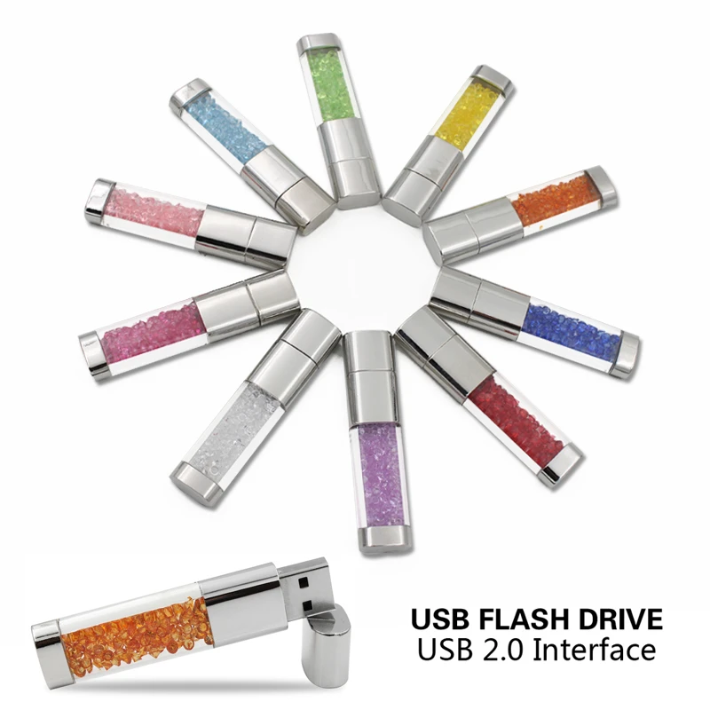 عالية السرعة كريستال بلو راي القلم محرك 64GB سعة كبيرة مقاوم للماء معدن USB فلاش حملة 128gb 32gb 16gb مناسبة للكمبيوتر