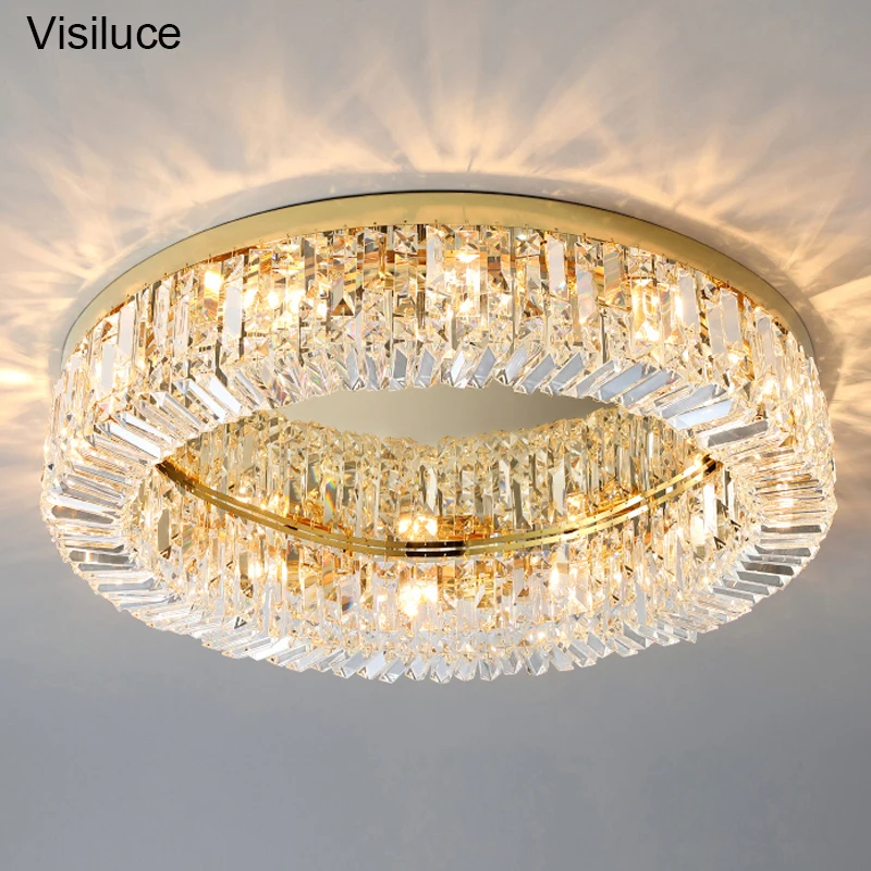 cristal led luz de teto estilo moderno sala e quarto lampada decorativa k9 aco inoxidavel 01