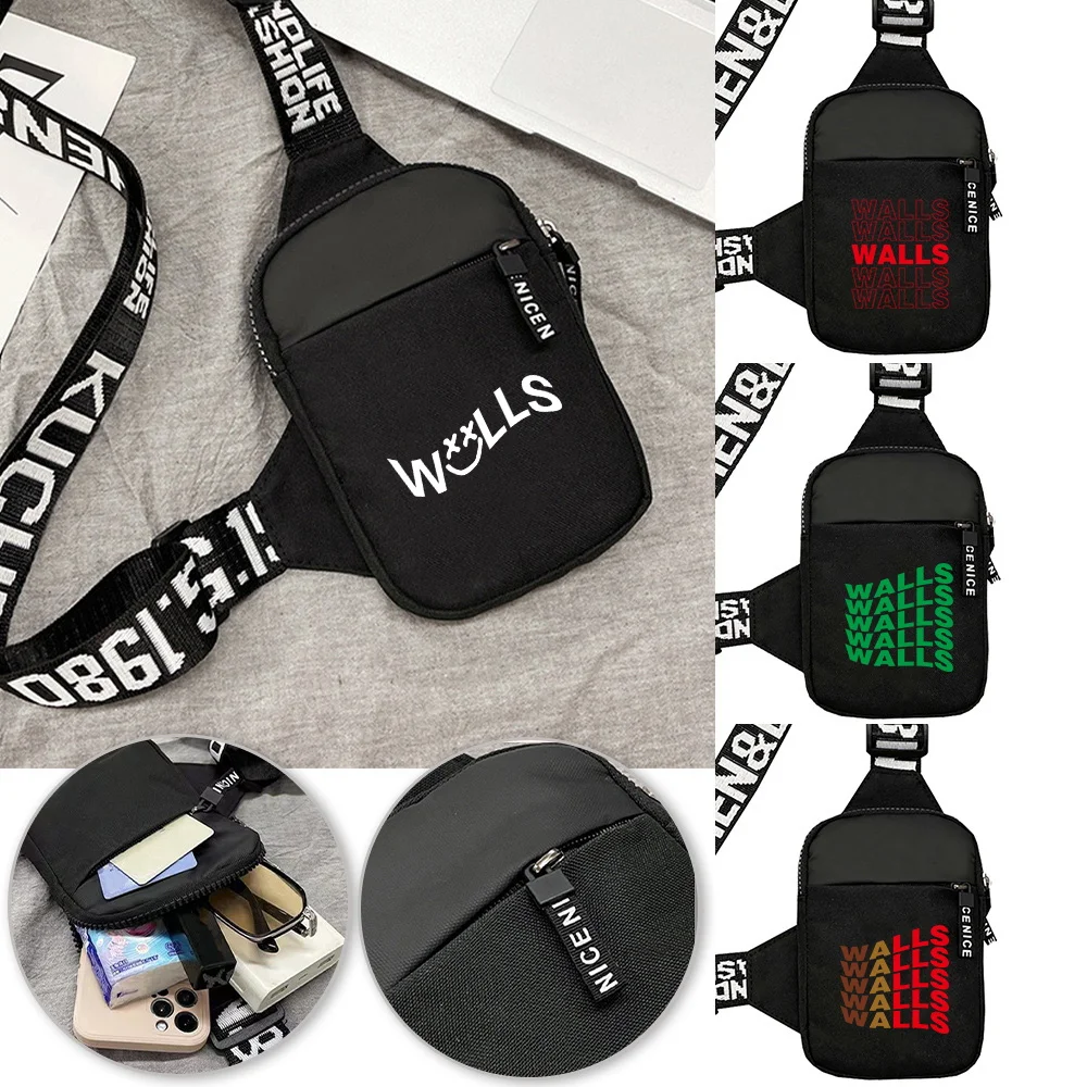 

2025 New Men Chest Pack Large Capacity Casual Sport Chest Bag Fashion Multi-functional Travel Hiking Crossbody Bag Walls Series