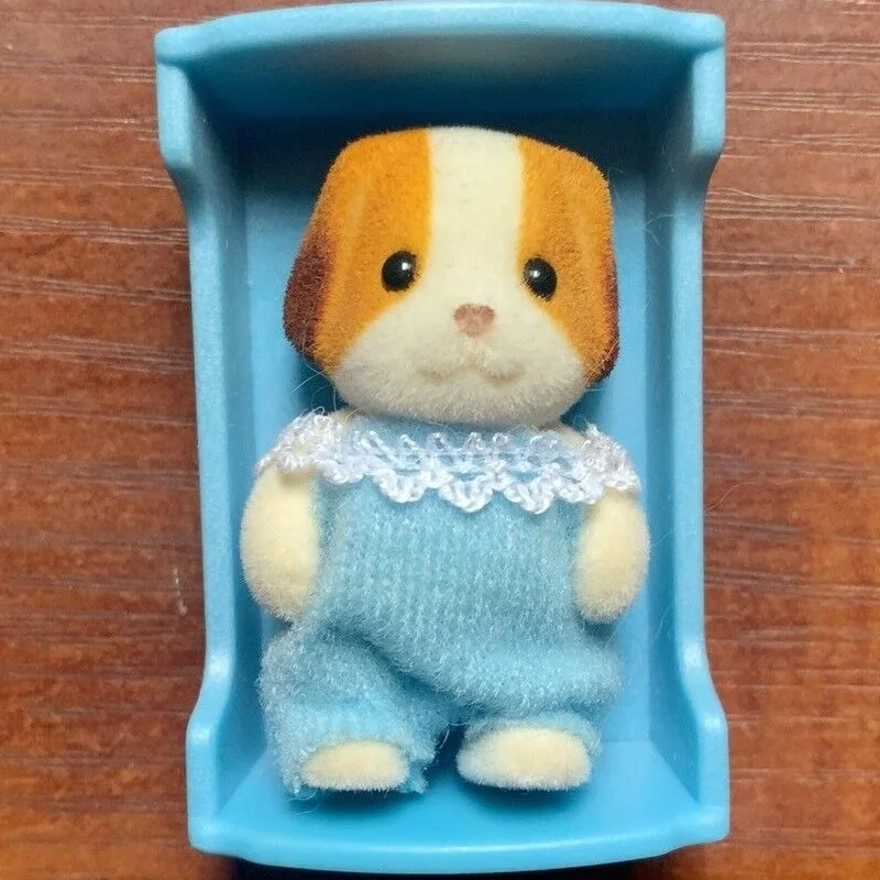 뜨거운 판매 정품 Sylvanian Familie 쉬폰 개 가족 역 보물 Decora Kawaii 인형 액션 Figrues 어린이 생일 선물