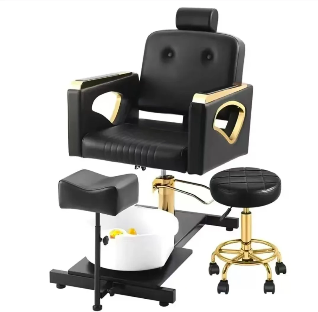New Durable Stainless Steel Massage Chair with Adjustable Height Swivel Foot Spa Super Versatile Salon Furniture