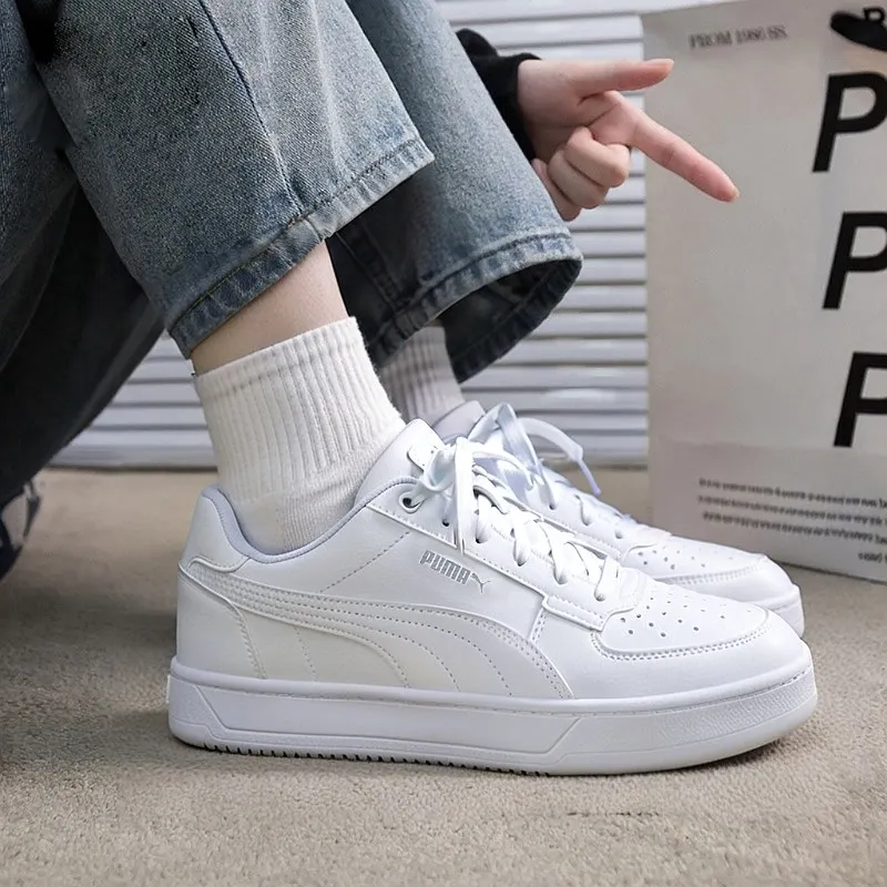 zapatillas-deportivas-puma-392290-02-de-piel-bajas-transpirables-con-parte-superior-perforada-logotipo-clasico-casuales-blancas-y-plateadas