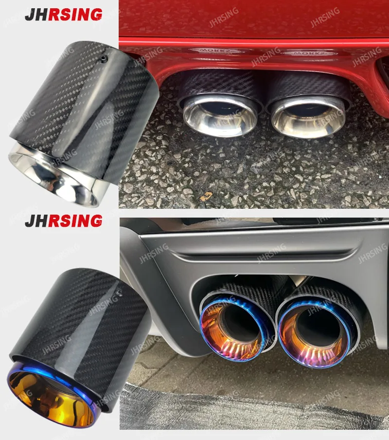 OHNE LOGO Kohlefaser-Auspuffblenden für Mini, passend für R55 R56 R57 R58 R59 R60 R61 F54 F55 F56 F57 F60 Mini Cooper – Detail 6