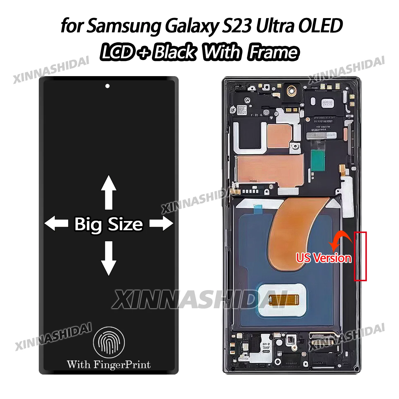 Voor Samsung Galaxy S23 Ultra OLED Big Size LCD Display Digitale Touch Screen Digitizer Vergadering S918B S918U S918W LCD Onderdelen