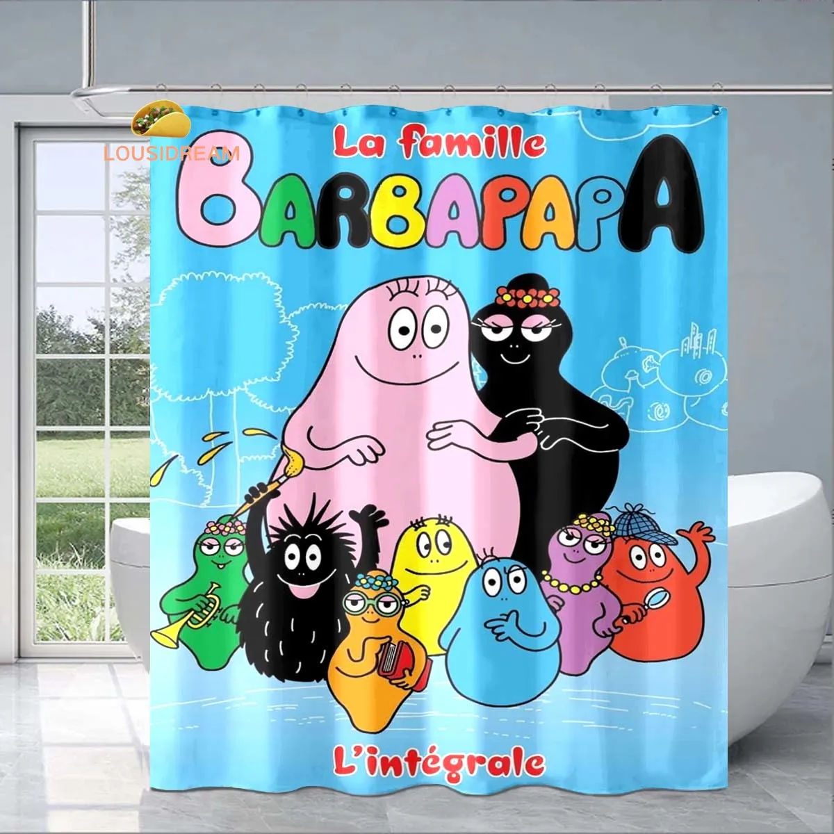 

Постер B-barbapпа, изысканная занавеска для душа, модный декоративный подарок для взрослых и детей, водонепроницаемая занавеска для ванной комнаты с защитой от плесени