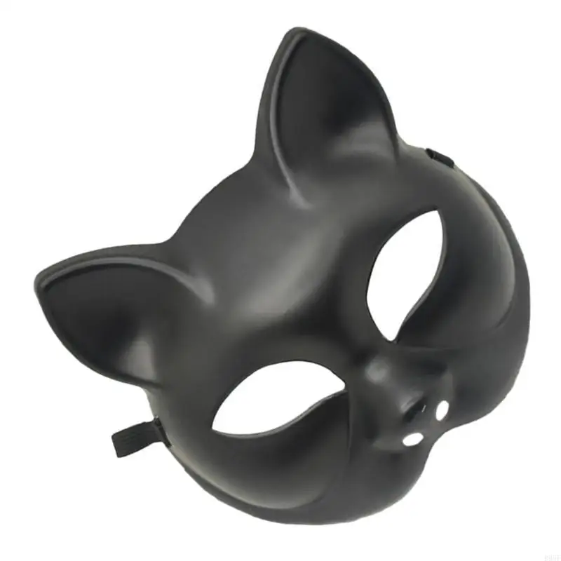 B95F القطط قناع تنكر قناع نصف قناع الوجه قناع الكرنفال قناع تنكري للهالوين قناع الحيوان للكرنفالات
