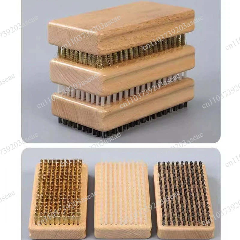 Snowboard single and double board waxing three  set copper wire brush nylon brush horse brush grinding polishing wax