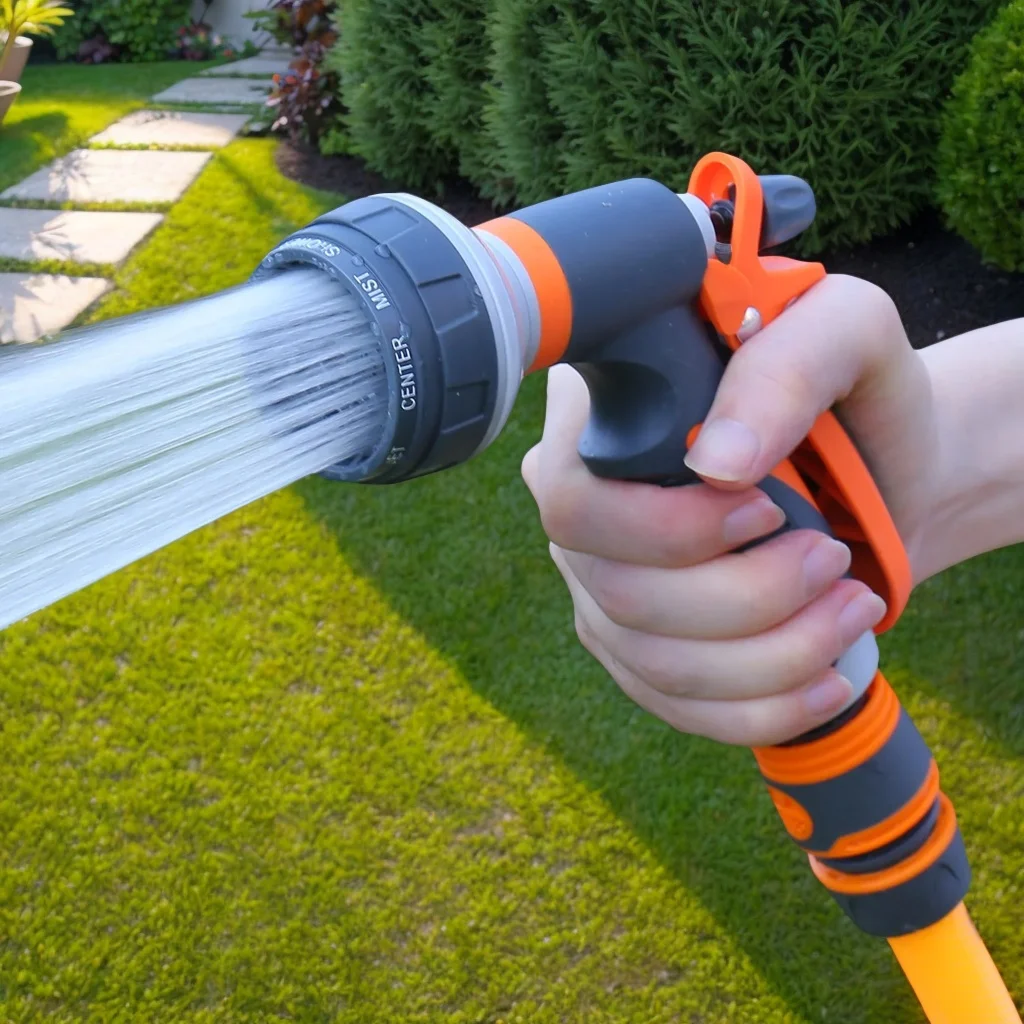 

1PC High Pressure Water Gun - Durable 8-Function Adjustable Sprinkler Head for Garden & Car Washing