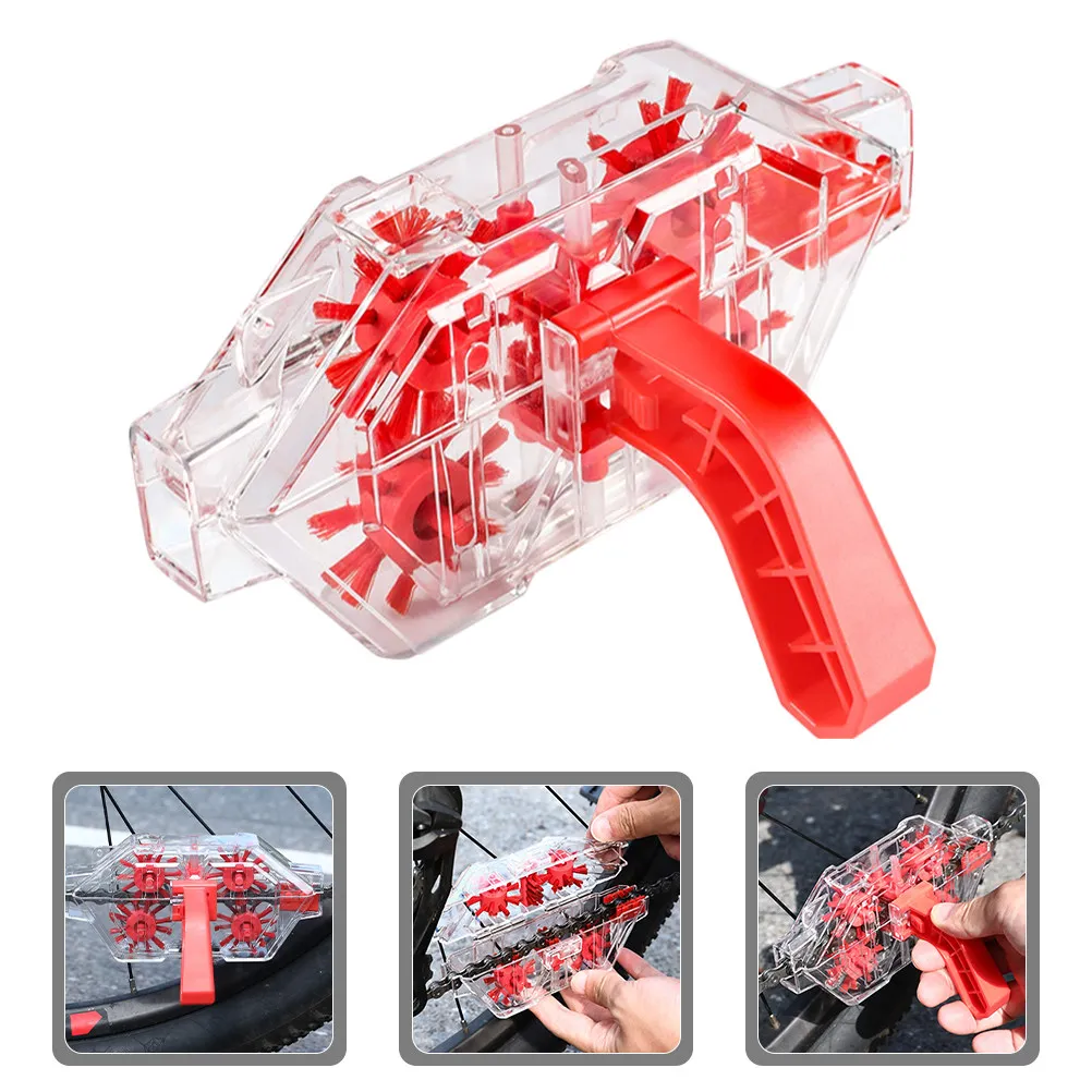 

ABS Bike Chain Cleaner Box Portable Reusable Motorcycle Bicycle Chain Cleaning Tool Efficient Grime Removal Compact Design