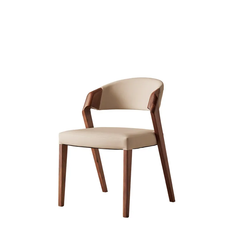 Nordischer Hochwertiger Eschenholz-Esszimmerstuhl im Wabi-Sabi-Stil, Designer-Sessel mit Rückenlehne für Restaurants