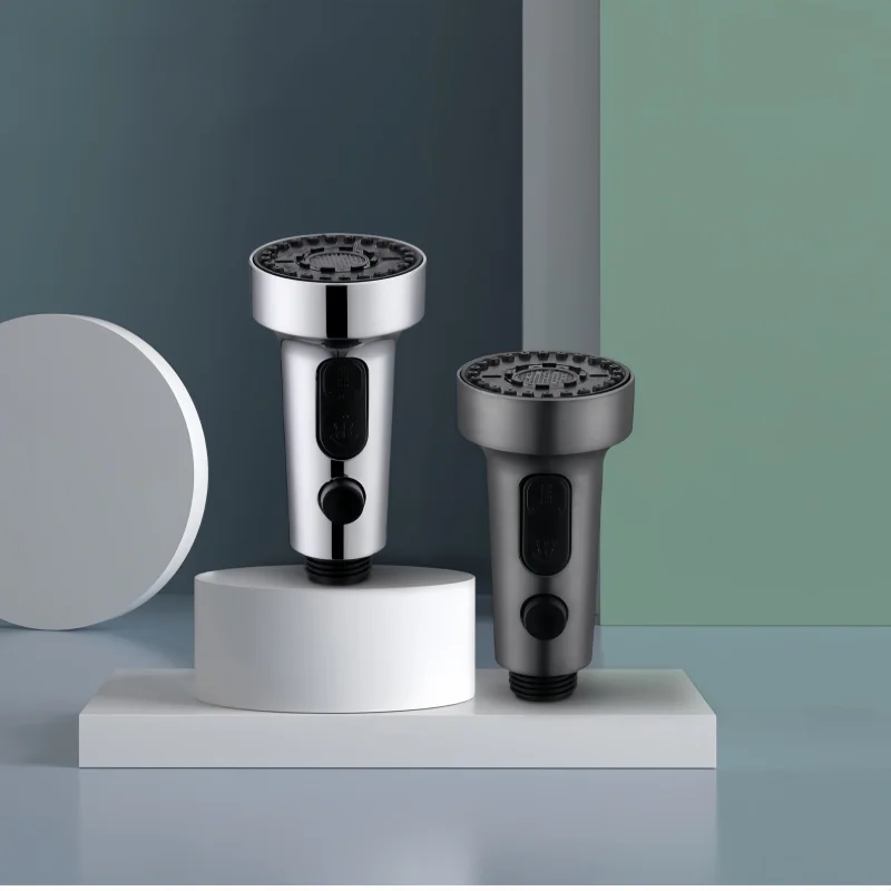 Three-Function Pull-Out Shower Head, Suitable for Faucet Accessories, Kitchen Sink Spray Heads, Pull-Out Faucets