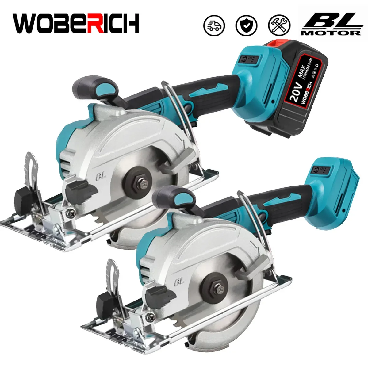 

125mm Brushless Circular Saw Cordless Electric Woodworking Saw Adjustable Angle Wood Cuttiing Machine For Makita 18V Battery