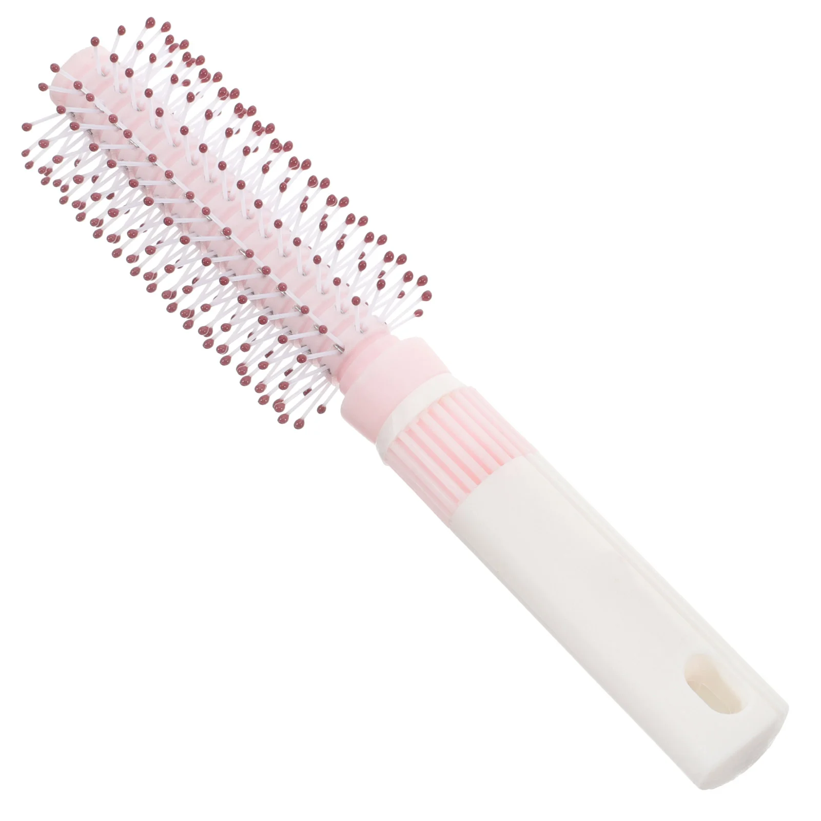 

Comb Round Roller Curling with Inner Buckle Hair Salon Household for Men and Women Blow-drying Style (pink) Styling Brush Curly