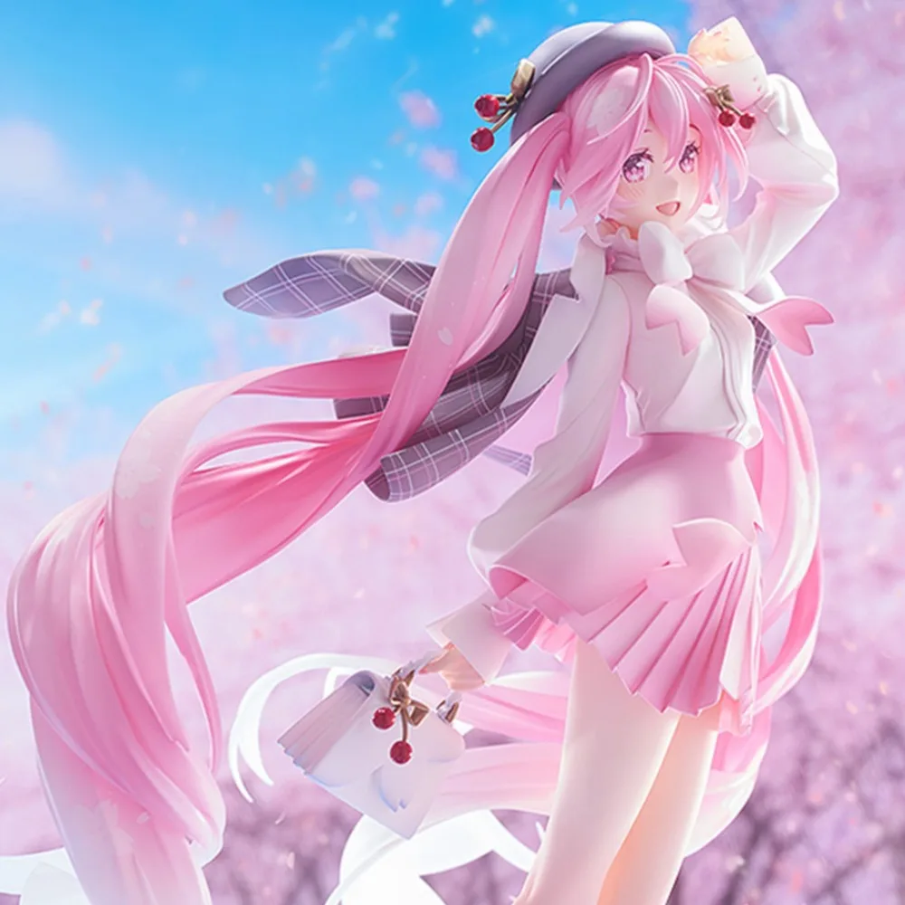 

New Product in Stock GSC Hatsune Sakura Miku Sakura Hatsune Rella Original Painting Flower Viewing Outfit Figure Model