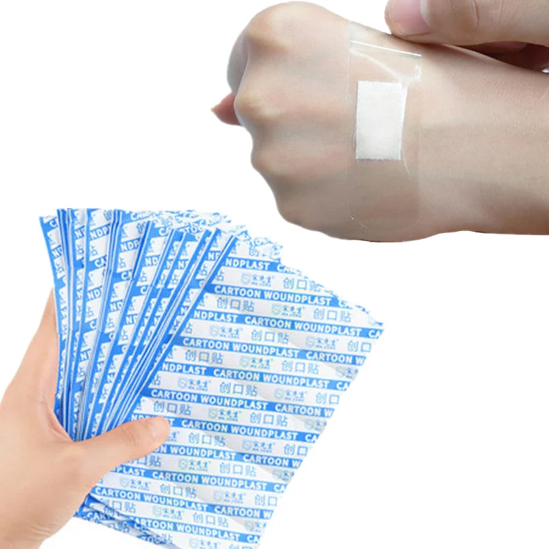 

120pcs/set Waterproof Band Aid Transparent Hemostasis Wound Plaster Medical Strips First Aid Patch Adhesive Bandages 72x19mm