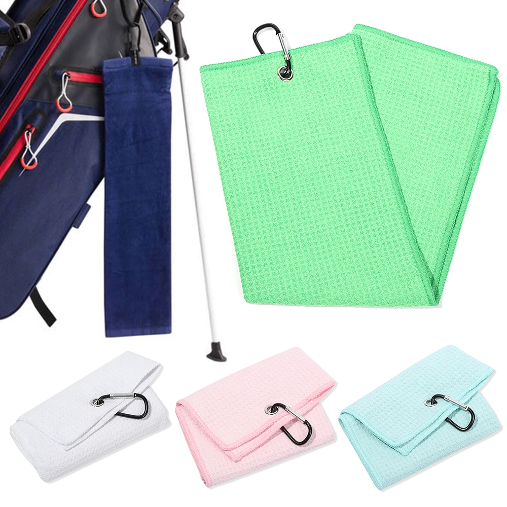 Black Microfiber Cotton Golf Towel With Carabiner Hook Cleans Clubs Golf Towel Balls Hands Cleaning Towels 30*30/30*40/40*60cm